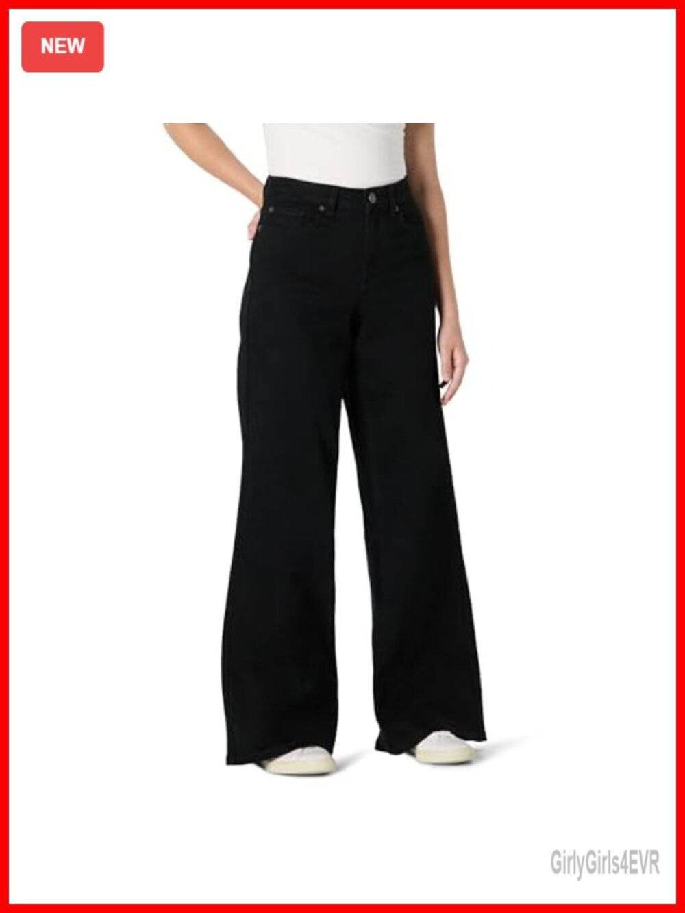 High-Rise Wide Leg Crop Jeans, Denim, Zip Fly